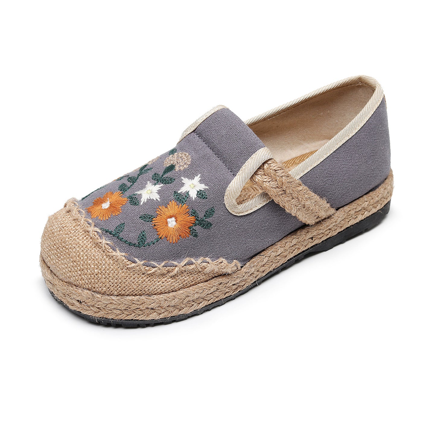 Women's Summer Linen Flats with Floral Embroidery – Breathable & Comfortable-✈️Buy 2 Free Shipping✈️