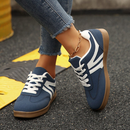 Women’s Vintage Casual Platform Sneakers – Comfortable Round Toe & Easy-to-Match Style