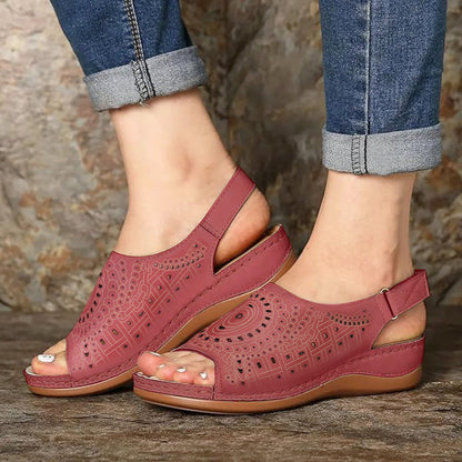 CMF Orthopedic Women Sandals Casual Open Toe Tribal Retro Wedge Sandals