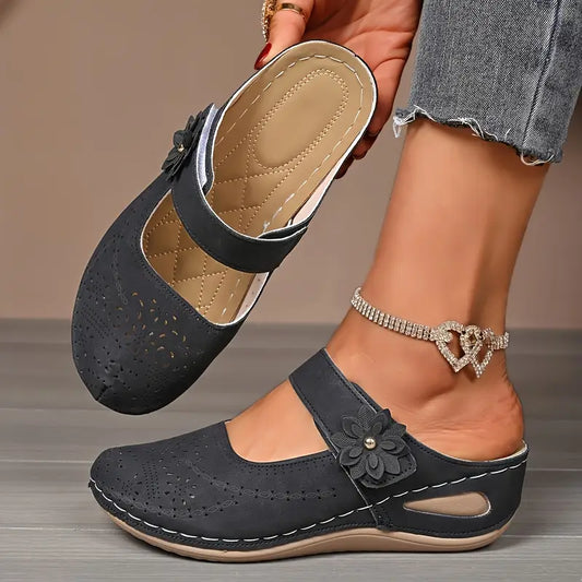 Women’s Comfort Cutout Sandals – Breathable Slip-On Summer Shoes