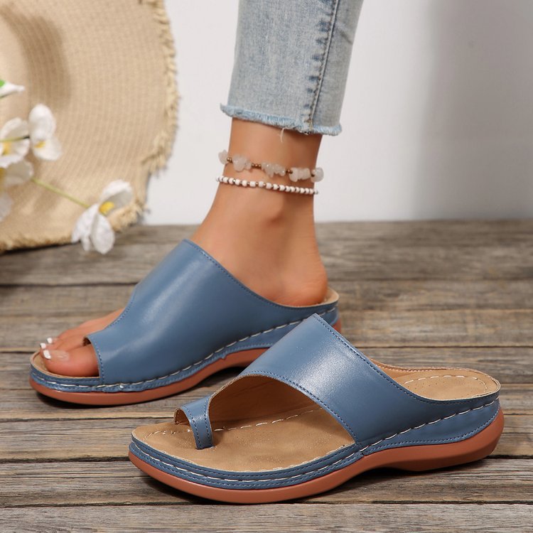 Women's Orthopedic Toe Ring Sandals – Casual Comfort with Arch Support