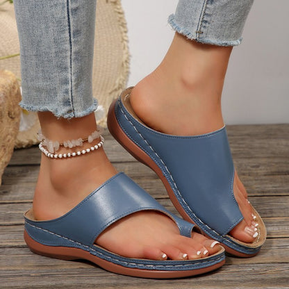 Women's Orthopedic Toe Ring Sandals – Casual Comfort with Arch Support