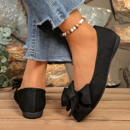 Women’s Bow Comfort Flats – Soft Elegant Slip-On Shoes
