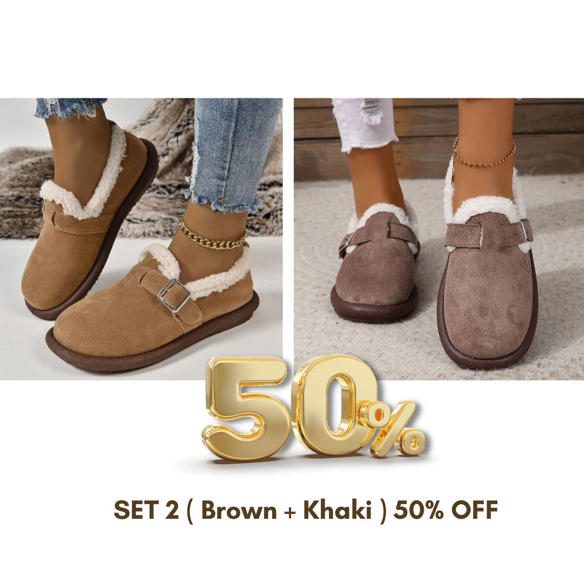 🔥Last Day Promotion - 59%OFF -Women's Plush Arch Support Non-Slip Shoes