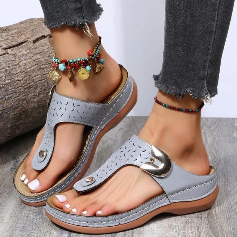 CMF Women Orthopedic Sandal Thick And Spongy Platform Light Vintage Summer Flip-flop