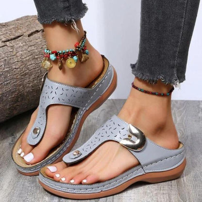 CMF Women Orthopedic Sandal Thick And Spongy Platform Light Vintage Summer Flip-flop