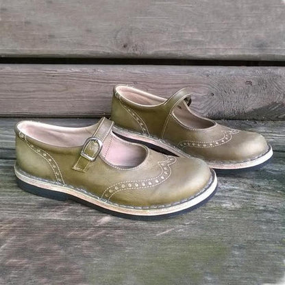 Cutout Low Heel Oxford Shoes Women Daily Loafers