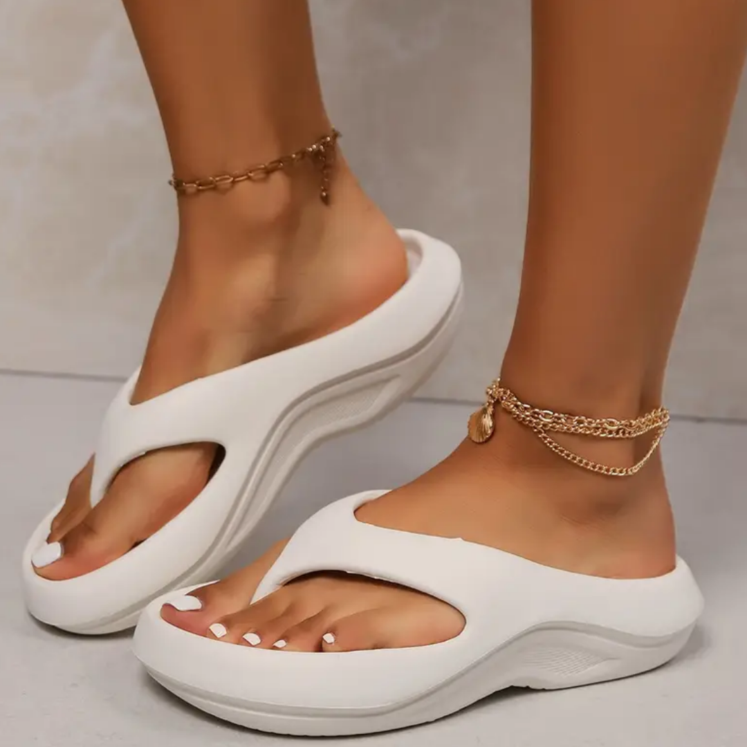 CMF Women Orthopedic Sandals Waterproof Arch-support Soft Airy Flip-flop Casual Summer