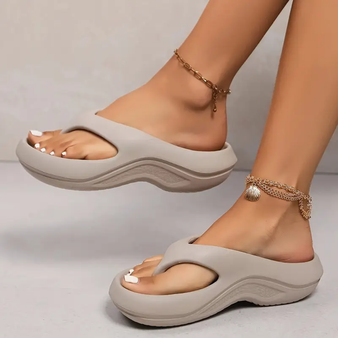 CMF Women Orthopedic Sandals Waterproof Arch-support Soft Airy Flip-flop Casual Summer