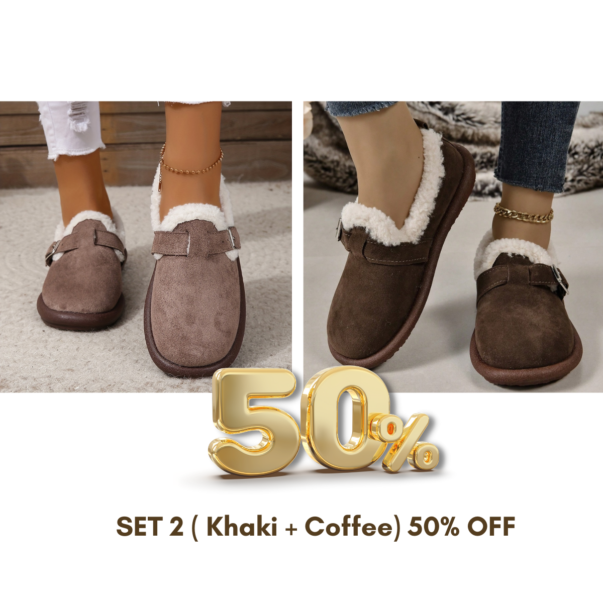 🔥Last Day Promotion - 59%OFF -Women's Plush Arch Support Non-Slip Shoes