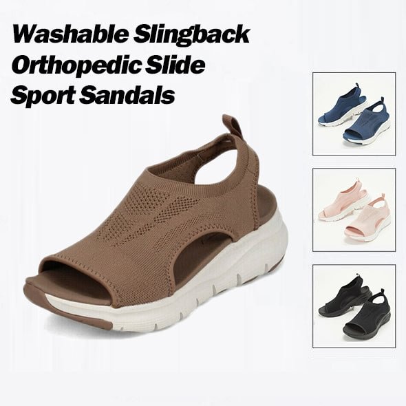 [#1 BEST SELLING] PREMIUM Washable Slingback Orthopedic Slide Sport Sandals
