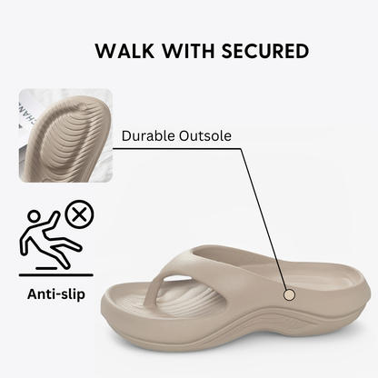CMF Women Orthopedic Sandals Waterproof Arch-support Soft Airy Flip-flop Casual Summer