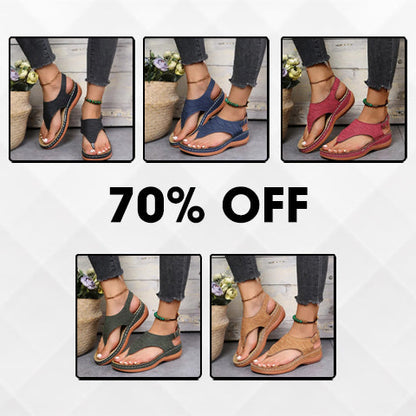🔥Last Day Promotion 70% OFF🔥 Leather Orthopedic Arch Support Sandals Diabetic Walking Sandals