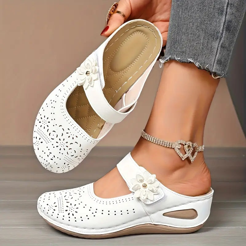 Women’s Comfort Cutout Sandals – Breathable Slip-On Summer Shoes