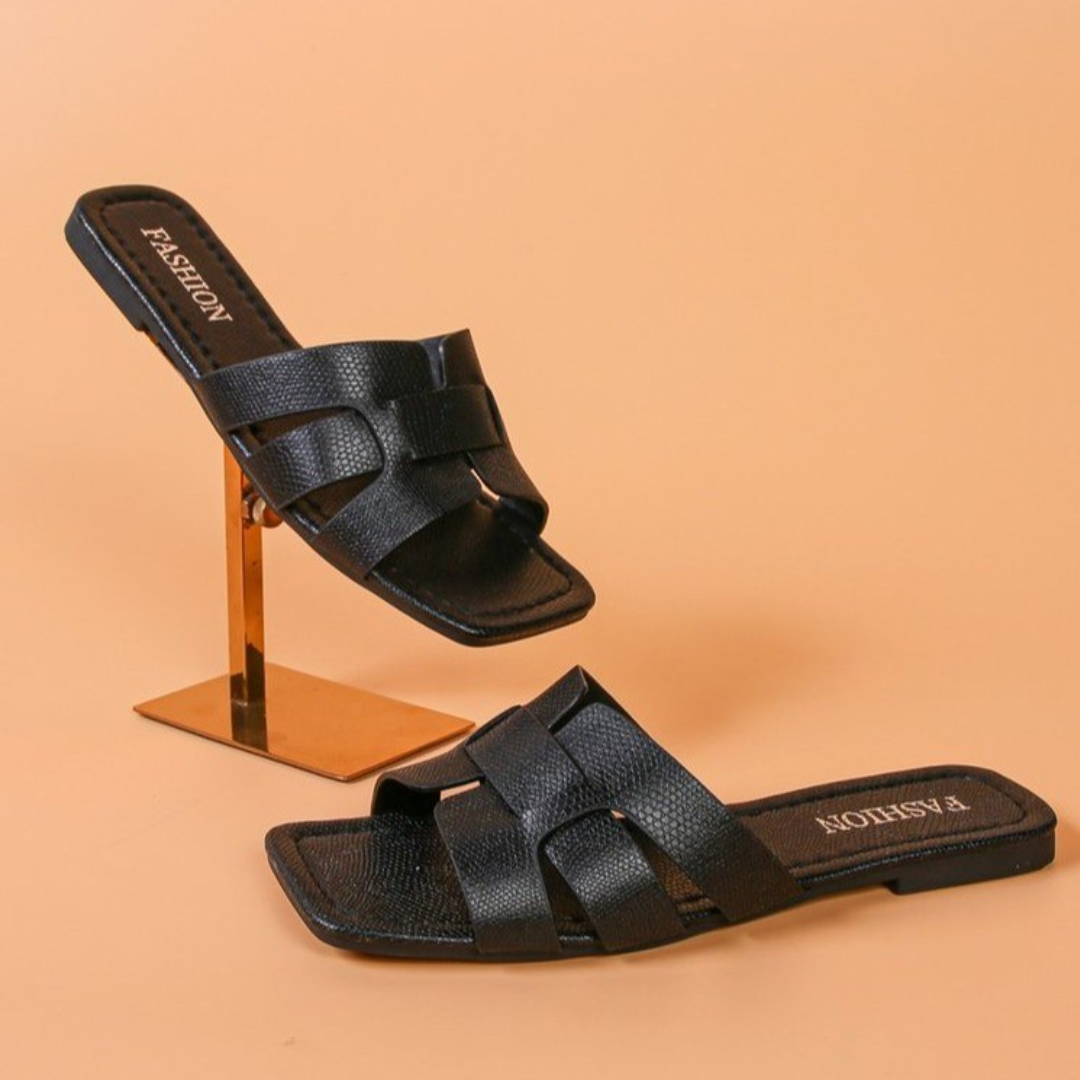 CMF Women Summer Sandals Comfortable Flat Beach Casual Square Head Non-slip