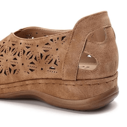 Hollow Elastic Orthopedic Leather Shoes