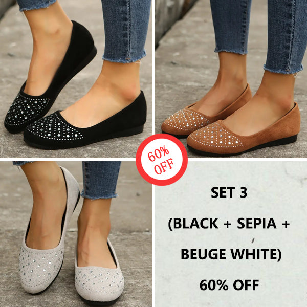 🔥Last Day 60% OFF -Women's Rhinestone Flat Shoes-Buy 2 Free Shipping