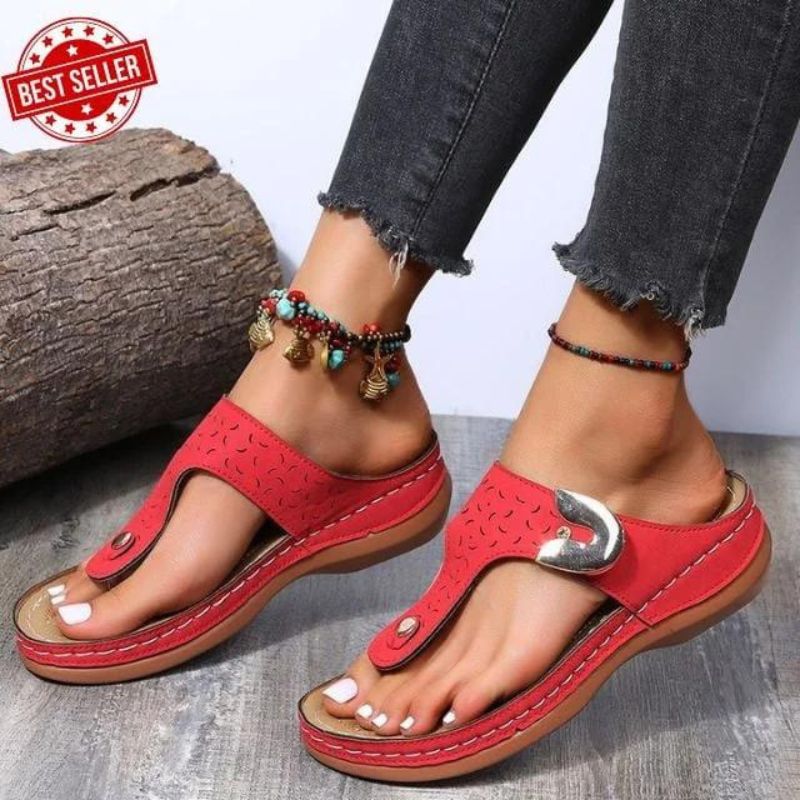 CMF Women Orthopedic Sandal Thick And Spongy Platform Light Vintage Summer Flip-flop