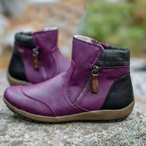 🔥Last Day 49% OFF - Women Zipper Waterproof Ankle-Support Boots