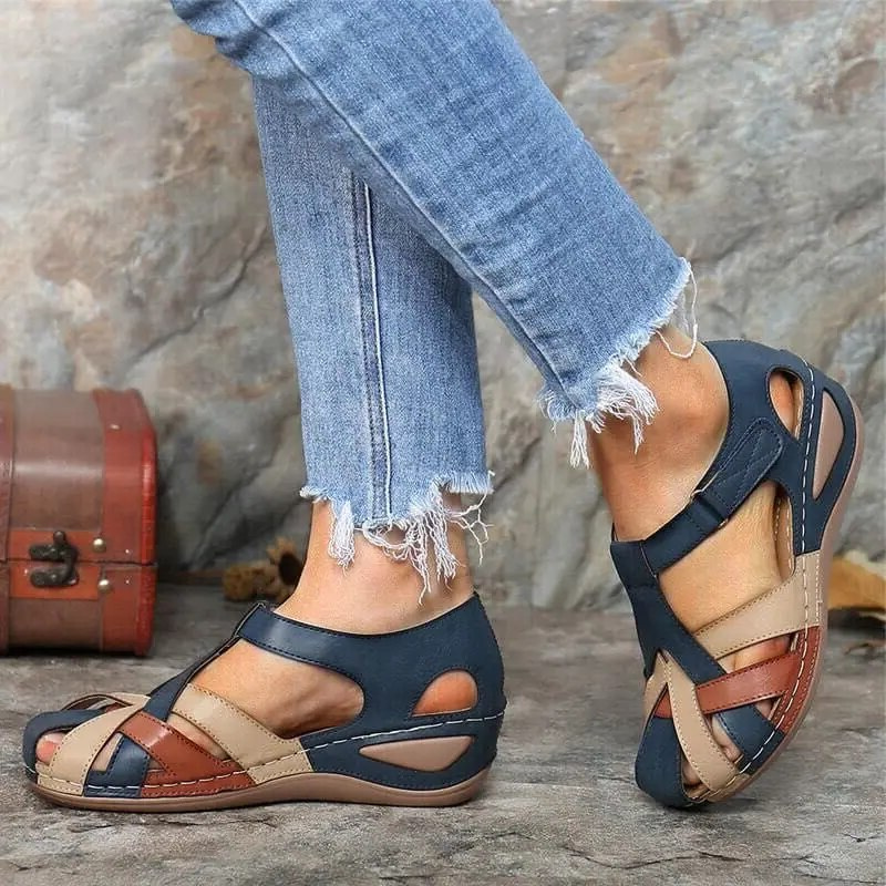 CMF Women Orthopedic Sandals Comfortable Retro Summer Chic Platform Wedge Gladiator Sandals