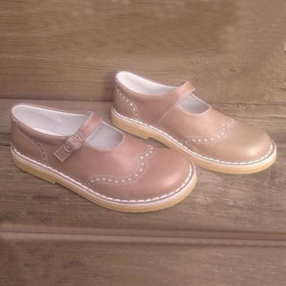 Cutout Low Heel Oxford Shoes Women Daily Loafers