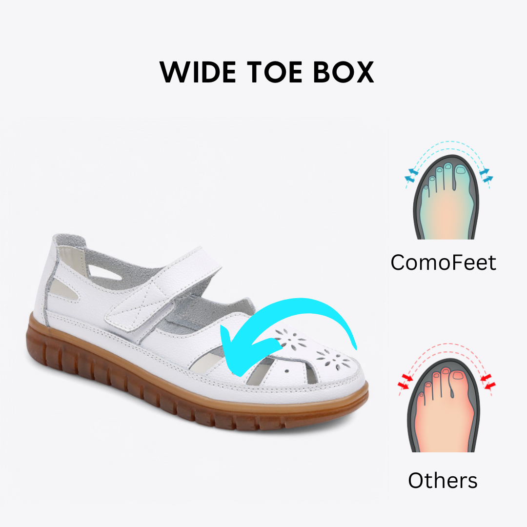 CMF Women Orthopedic Sandals Breathable Leather Arch-support Velcro Roman Trendy Summer
