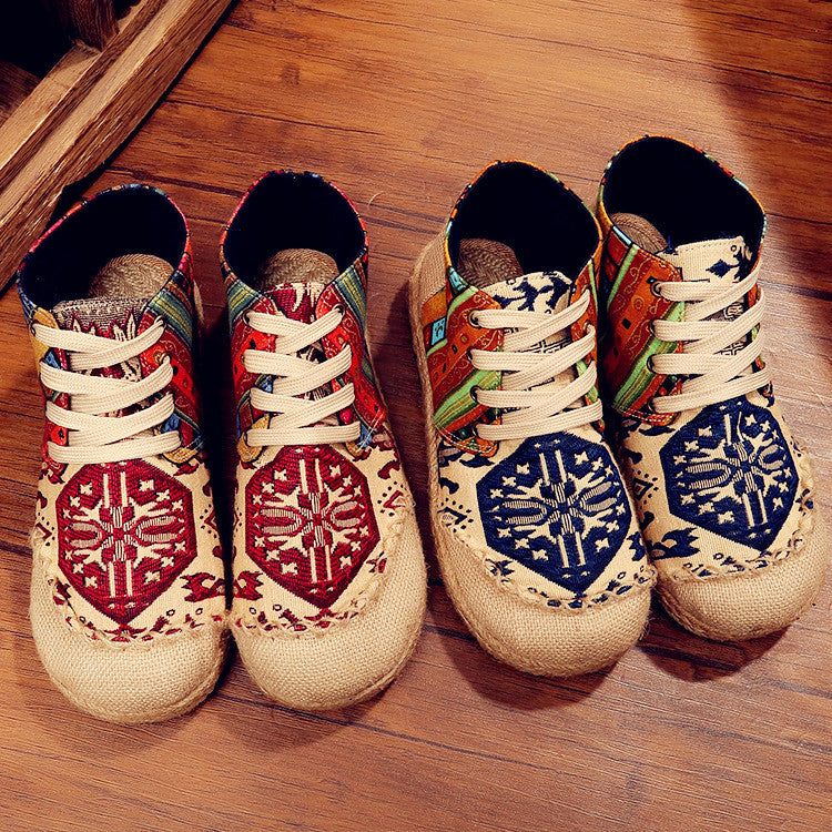 2026 New Bohemian Cotton-Linen Boots for Women