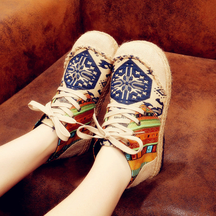 2026 New Bohemian Cotton-Linen Boots for Women