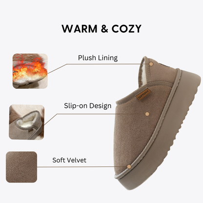 CMF Women Indoor Slippers Super Warm Comfortable Plush Anti-slip Suede Outdoor Winter Boots
