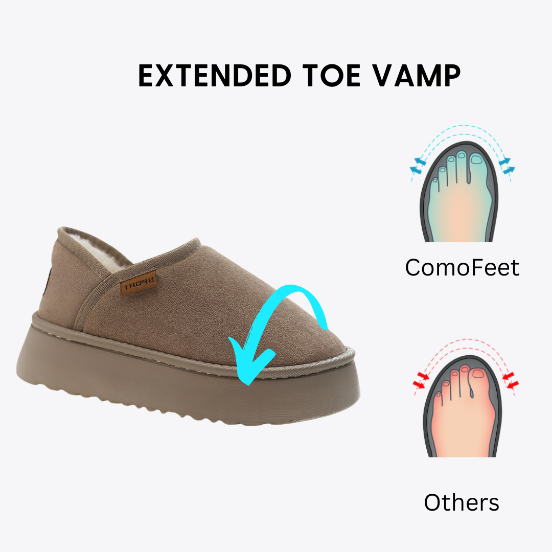 CMF Women Indoor Slippers Super Warm Comfortable Plush Anti-slip Suede Outdoor Winter Boots