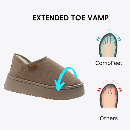 CMF Women Indoor Slippers Super Warm Comfortable Plush Anti-slip Suede Outdoor Winter Boots