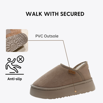 CMF Women Indoor Slippers Super Warm Comfortable Plush Anti-slip Suede Outdoor Winter Boots
