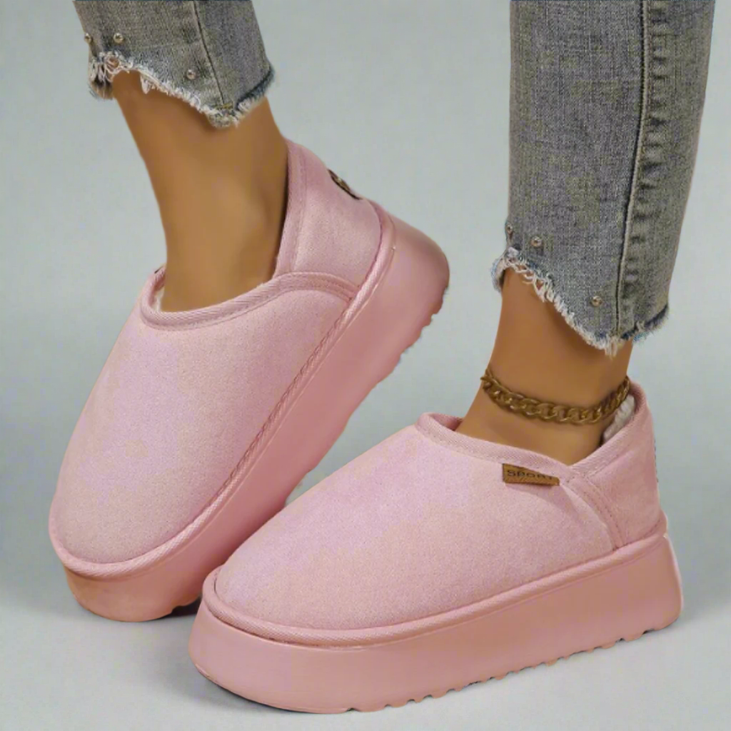 CMF Women Indoor Slippers Super Warm Comfortable Plush Anti-slip Suede Outdoor Winter Boots