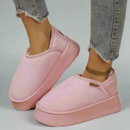 CMF Women Indoor Slippers Super Warm Comfortable Plush Anti-slip Suede Outdoor Winter Boots