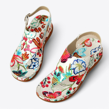 CMF Women Orthopedic Sandals Airy Waterproof Arch-support Flower Buckle Beach Summer