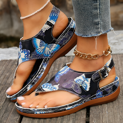 CMF Women Orthopedic Sandals Airy Waterproof Arch-support Flower Buckle Beach Summer