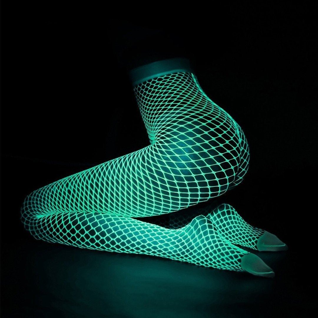 [#1 TRENDING SUMMER 2023] Midnight Seduction Luminous Fishnet Stockings