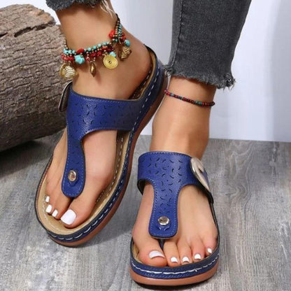 CMF Women Orthopedic Sandal Thick And Spongy Platform Light Vintage Summer Flip-flop