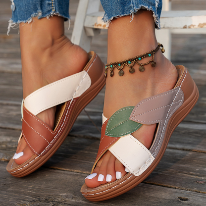CMF Women Sandals Arch Support Comfortable Lightweight Soft-cushioned Sole Slip-on Retro Summer