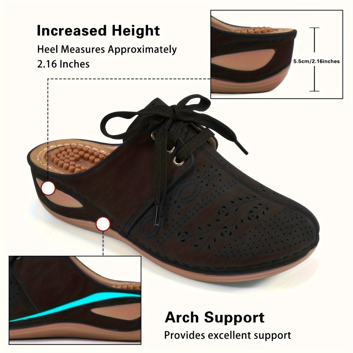 Women's Hollow Wedge Mules