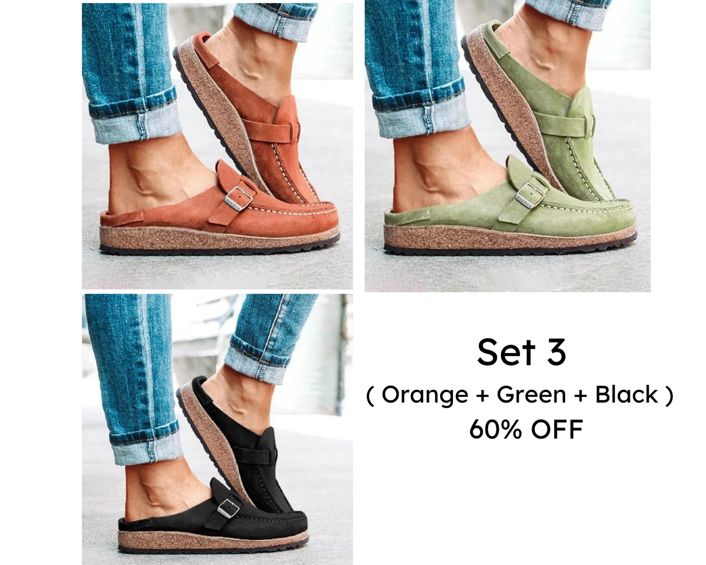 🔥 Last Day Promotion 60% OFF - WOMEN SOFT SOLE CASUAL COMFY LEATHER SLIP ON SANDALS