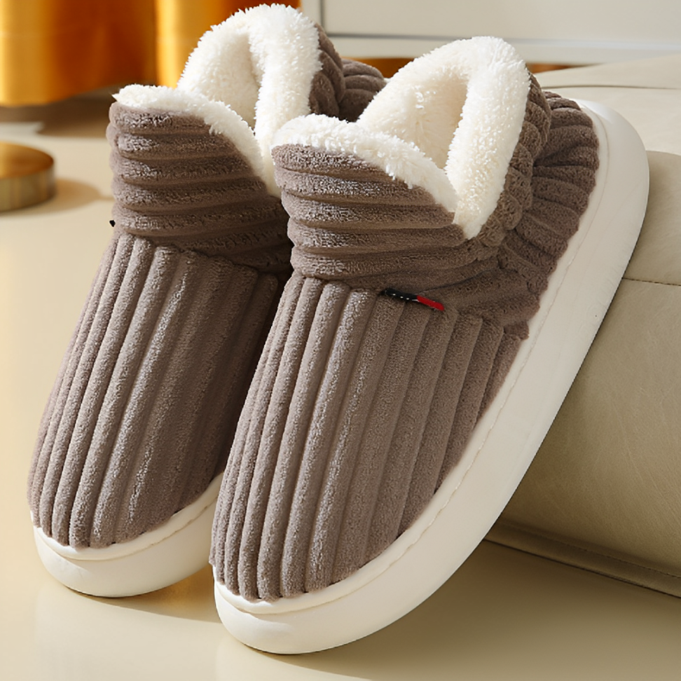 CMF Women Winter Slippers Extra Warm Comfortable Anti-skid Fuzzy Indoor Cotton Ankle