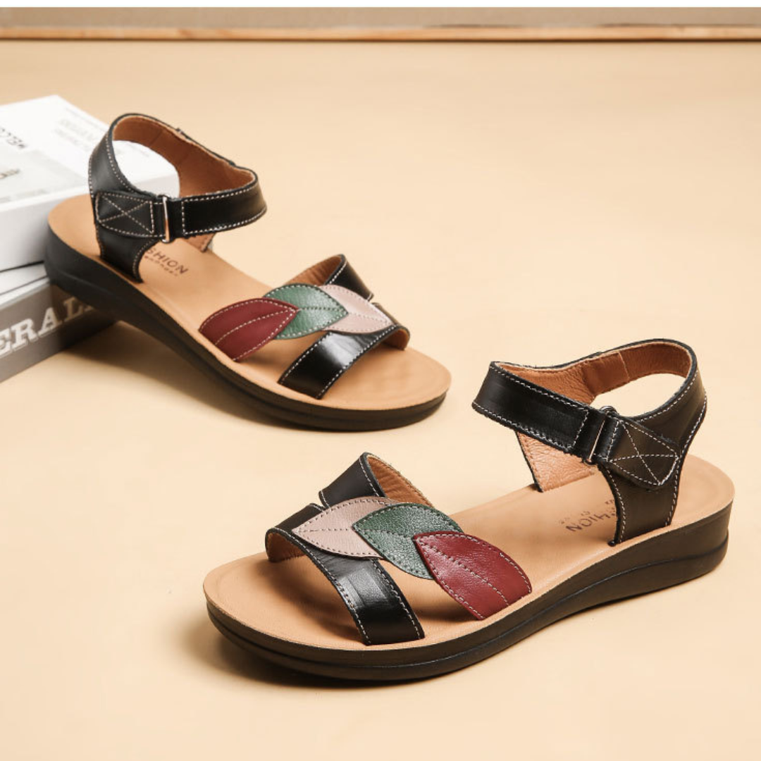 CMF Women Sandals Massage Particles Soft Leather Breathable Summer
