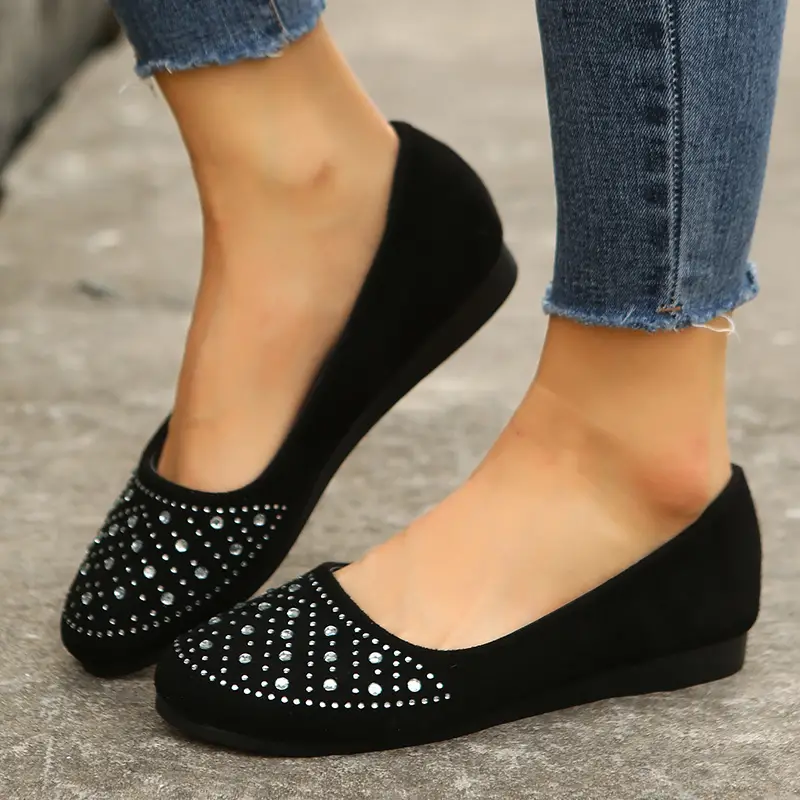 🔥Last Day 60% OFF -Women's Rhinestone Flat Shoes-Buy 2 Free Shipping