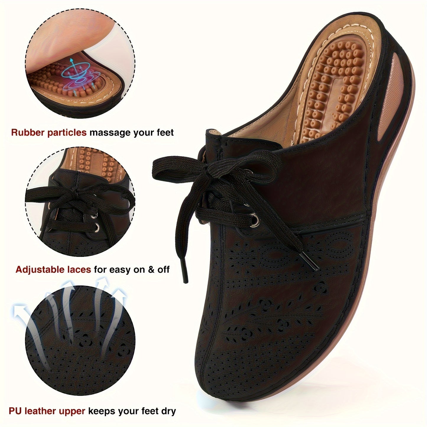 Women's Hollow Wedge Mules