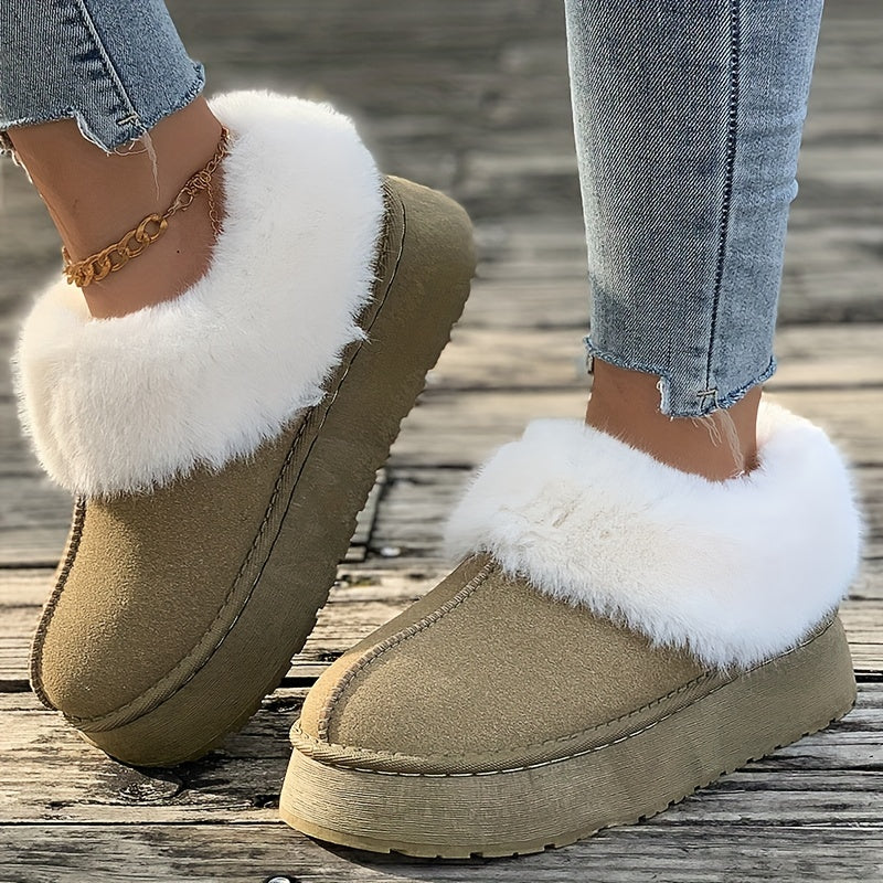 🔥Last Day 50% OFF -Women's Plush Lined Furry Snow Boots-Buy 2 Free Shipping