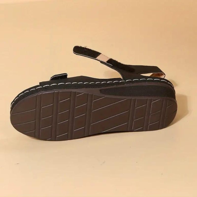 CMF Women Orthopedic Sandals Chic Retro Wedge Sandals Secure Buckle Comfort Sandals