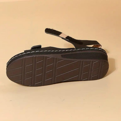 CMF Women Orthopedic Sandals Chic Retro Wedge Sandals Secure Buckle Comfort Sandals
