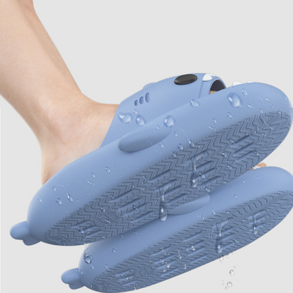 CMF Women Home Slippers Cute Shark Hollow Out Sole Waterproof Non-slip Home Slides