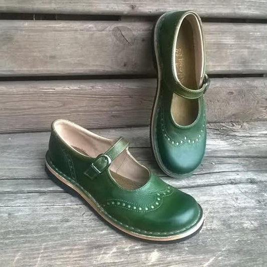 Cutout Low Heel Oxford Shoes Women Daily Loafers